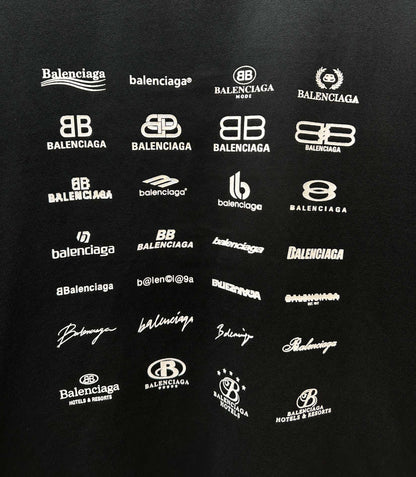 BALENCIAGA ARCHIVES LOGOS T-SHIRT BLACK