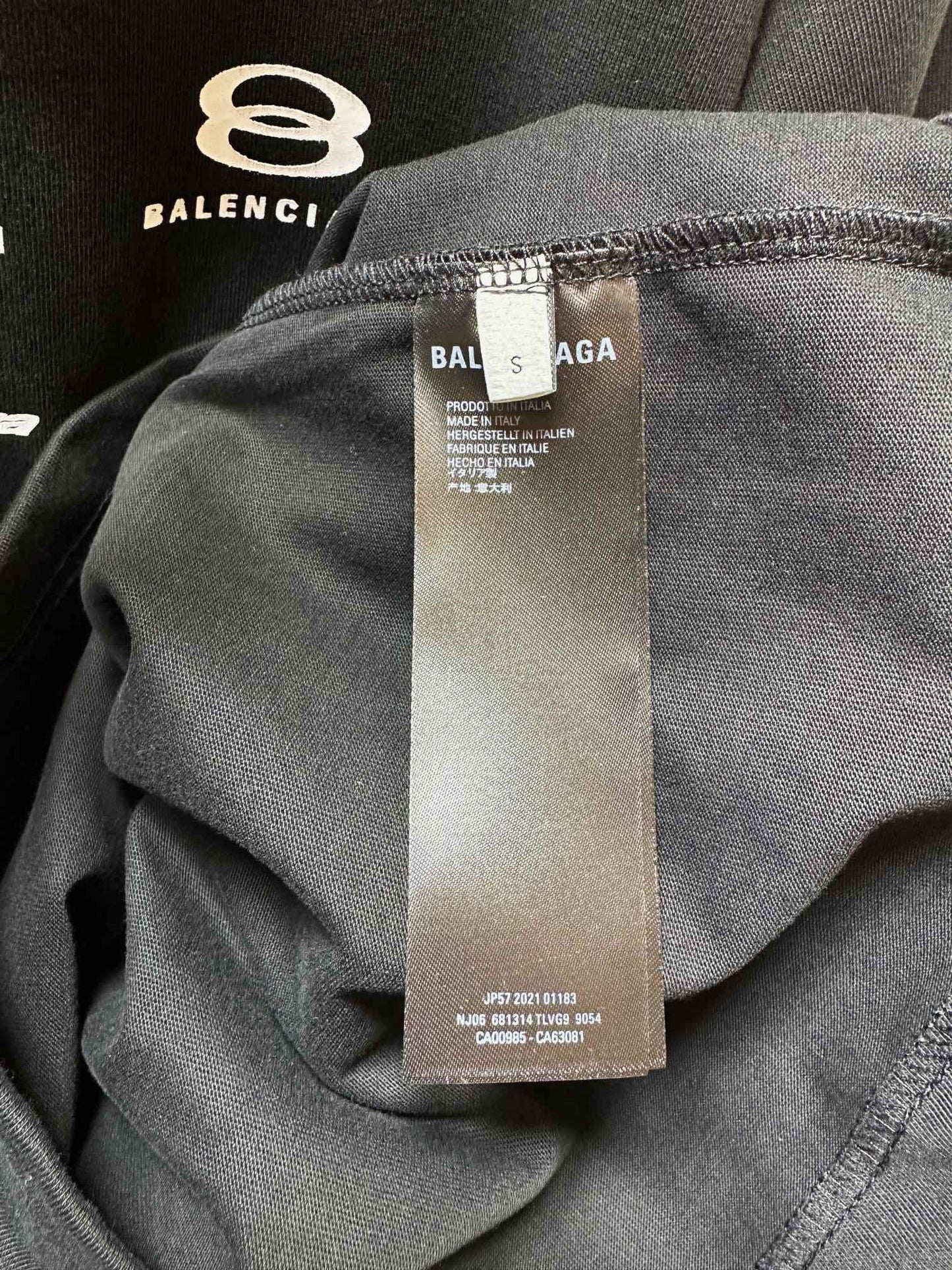 BALENCIAGA ARCHIVES LOGOS T-SHIRT BLACK