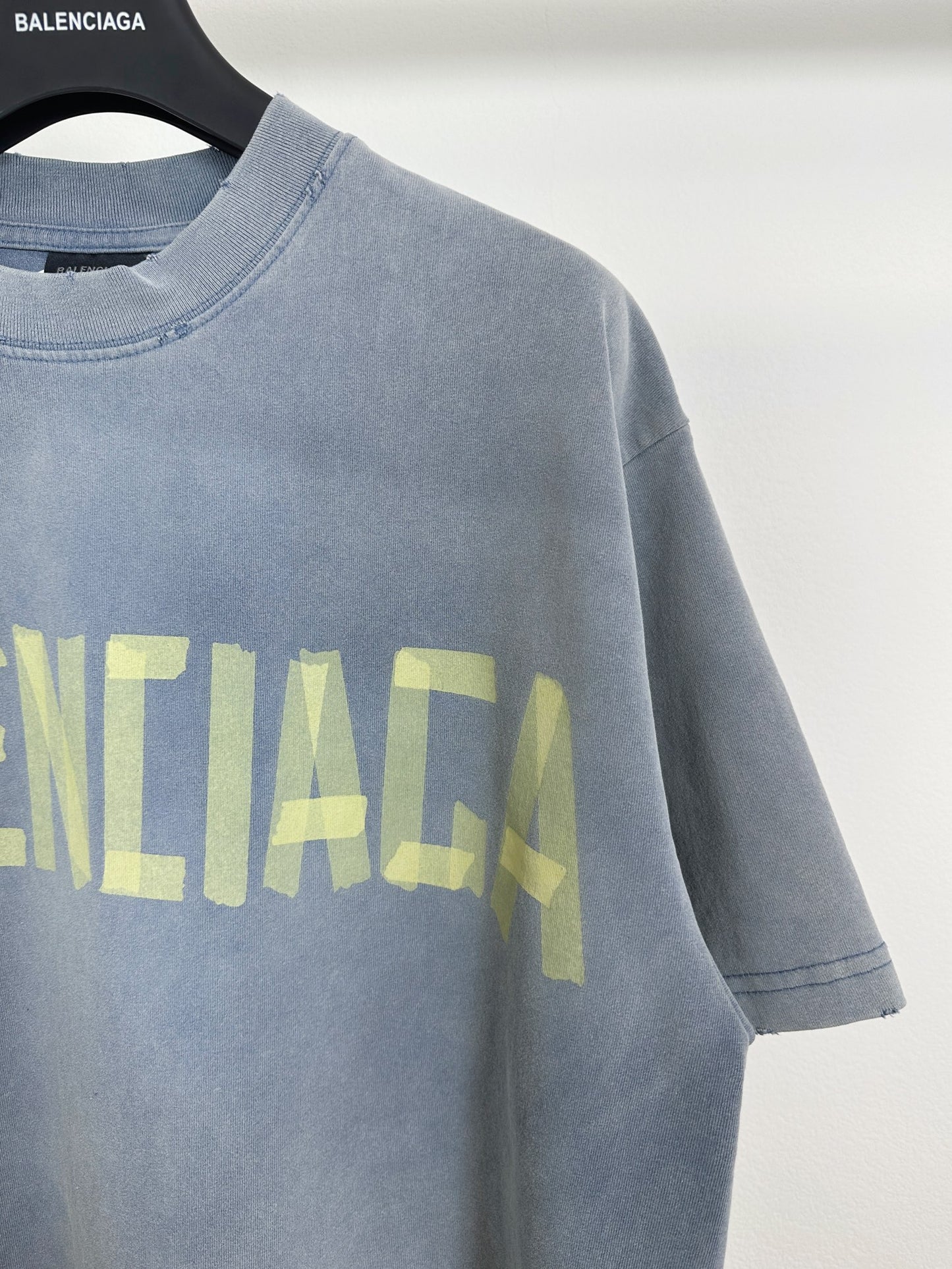 BALENCIAGA TAPE TYPE T-SHIRT BLUE WASHED