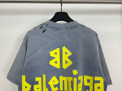 BALENCIAGA TAPE TYPE T-SHIRT BLUE WASHED