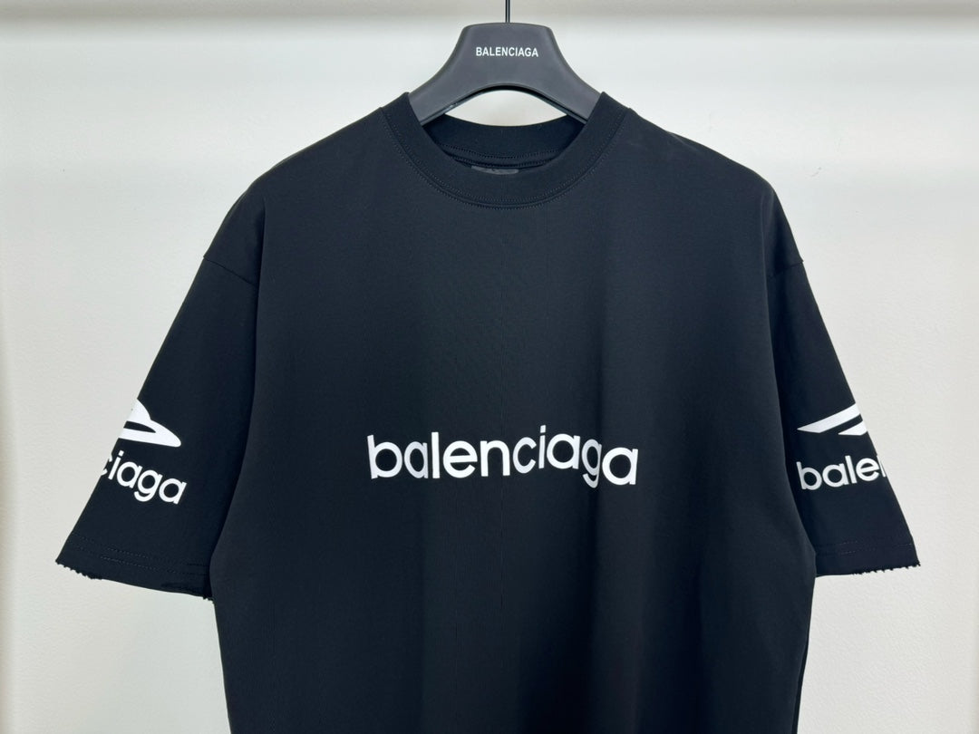 BALENCIAGA 3B LOGO T-SHIRT BLACK