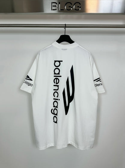 BALENCIAGA 3B LOGO T-SHIRT WHITE