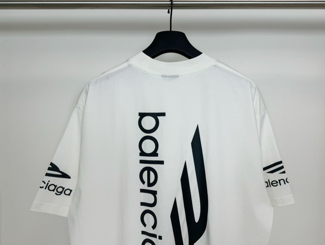 BALENCIAGA 3B LOGO T-SHIRT WHITE