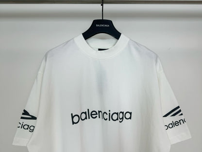 BALENCIAGA 3B LOGO T-SHIRT WHITE