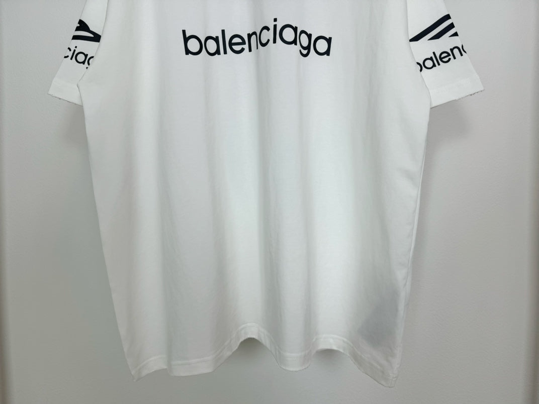 BALENCIAGA 3B LOGO T-SHIRT WHITE