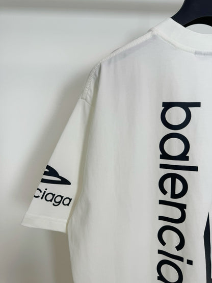 BALENCIAGA 3B LOGO T-SHIRT WHITE