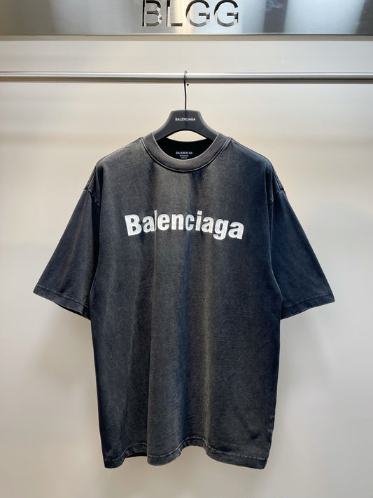 BALENCIAGA PRINTED T-SHIRT BLACK