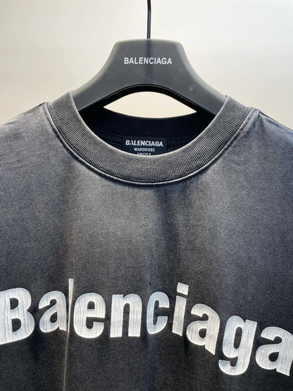 BALENCIAGA PRINTED T-SHIRT BLACK