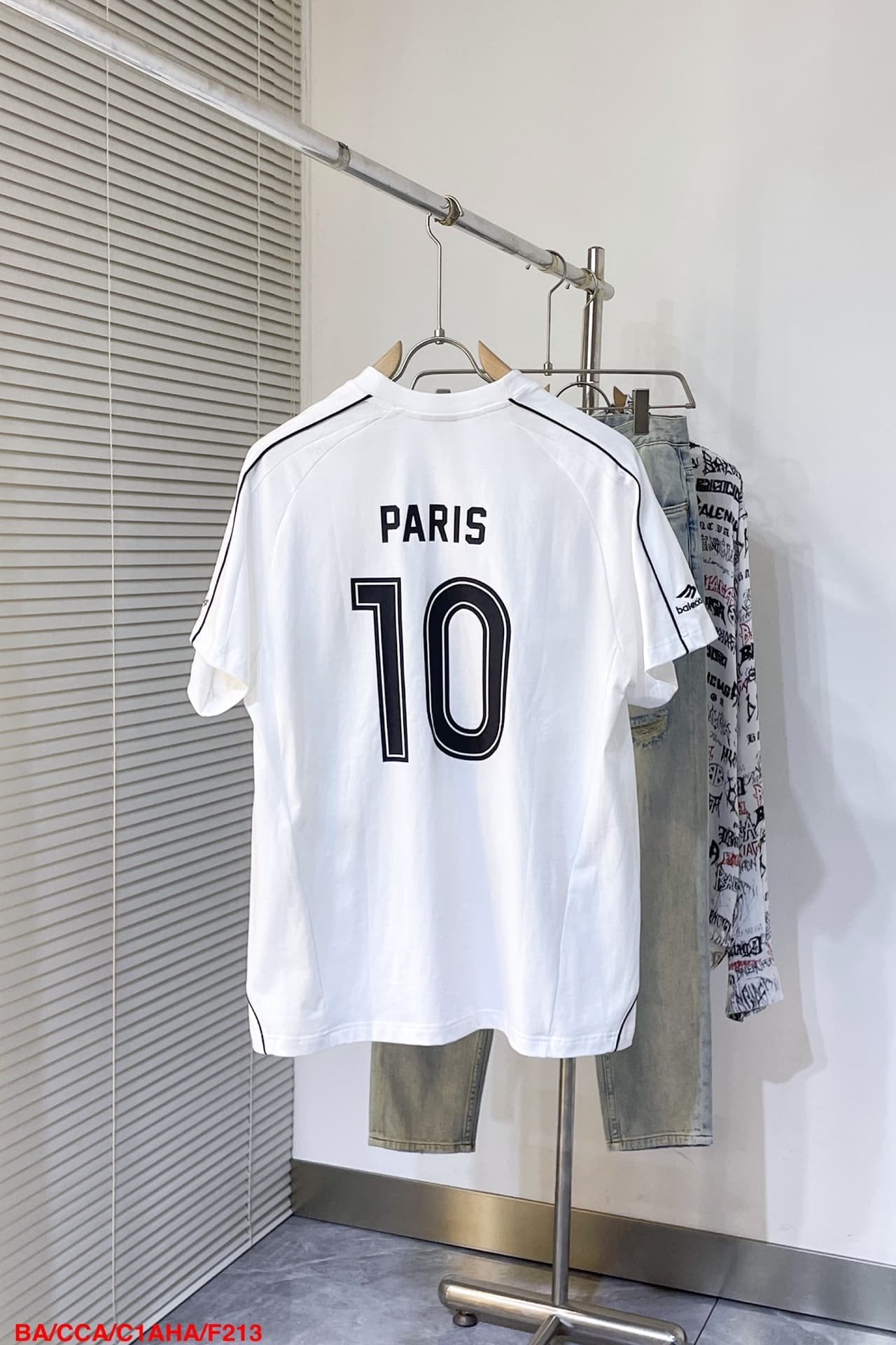 BALENCIAGA PARIS SOCCER T-SHIRT WHITE