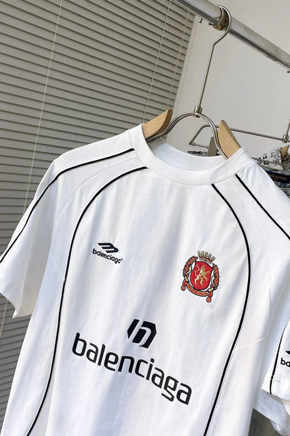 BALENCIAGA PARIS SOCCER T-SHIRT WHITE