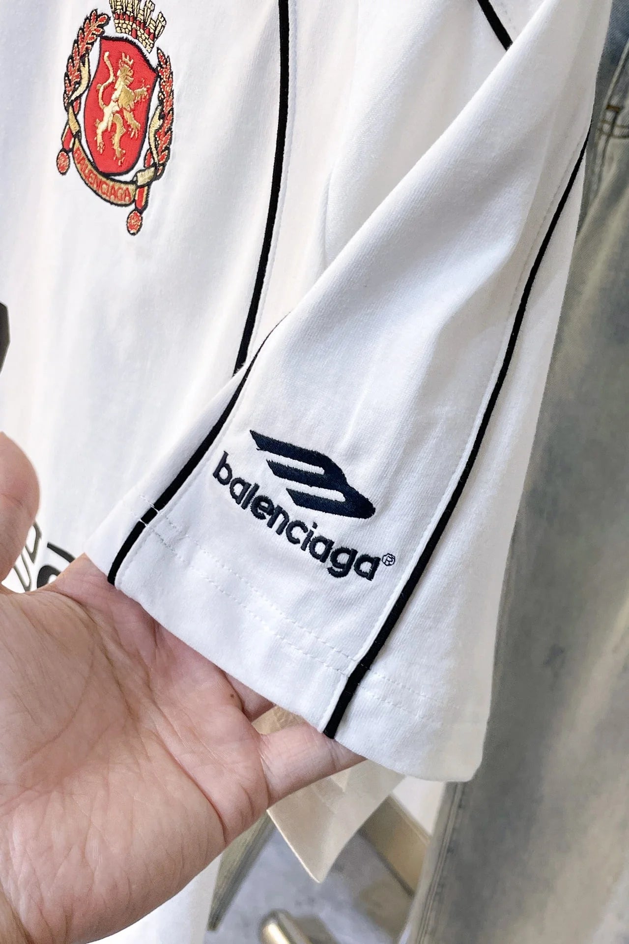 BALENCIAGA PARIS SOCCER T-SHIRT WHITE