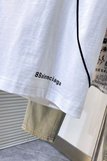 BALENCIAGA PARIS SOCCER T-SHIRT WHITE