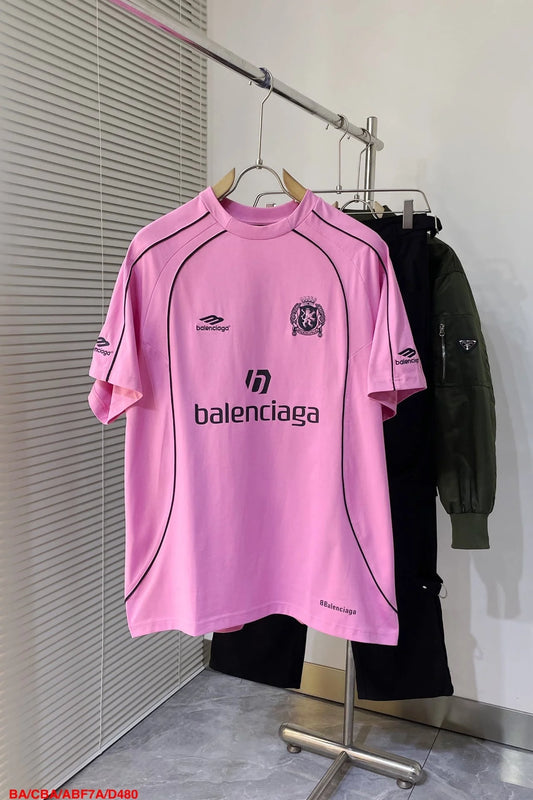 BALENCIAGA PARIS SOCCER T-SHIRT PINK