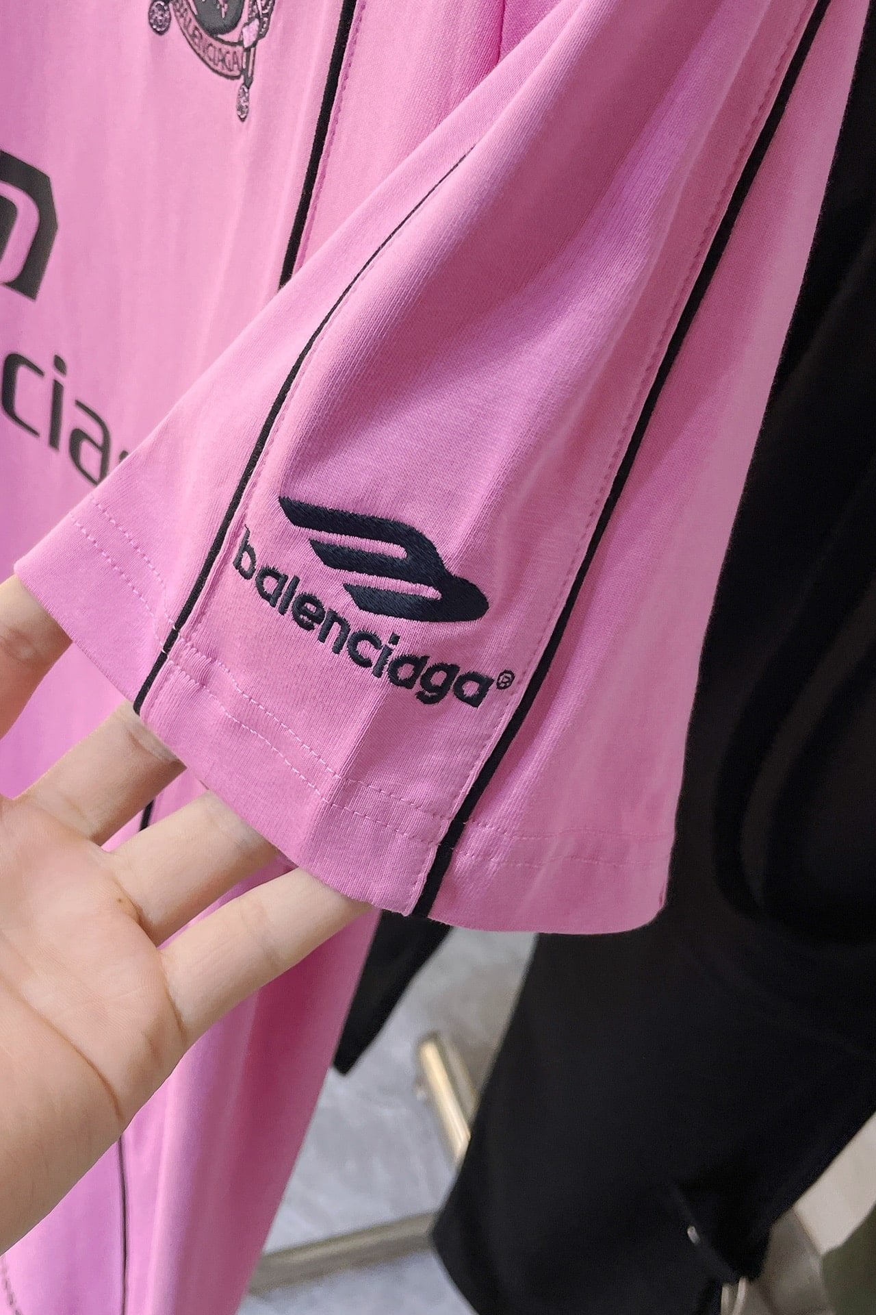 BALENCIAGA PARIS SOCCER T-SHIRT PINK