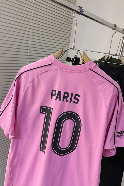 BALENCIAGA PARIS SOCCER T-SHIRT PINK