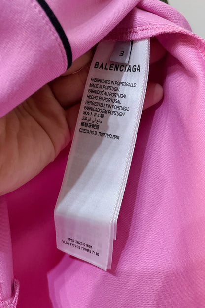 BALENCIAGA PARIS SOCCER T-SHIRT PINK