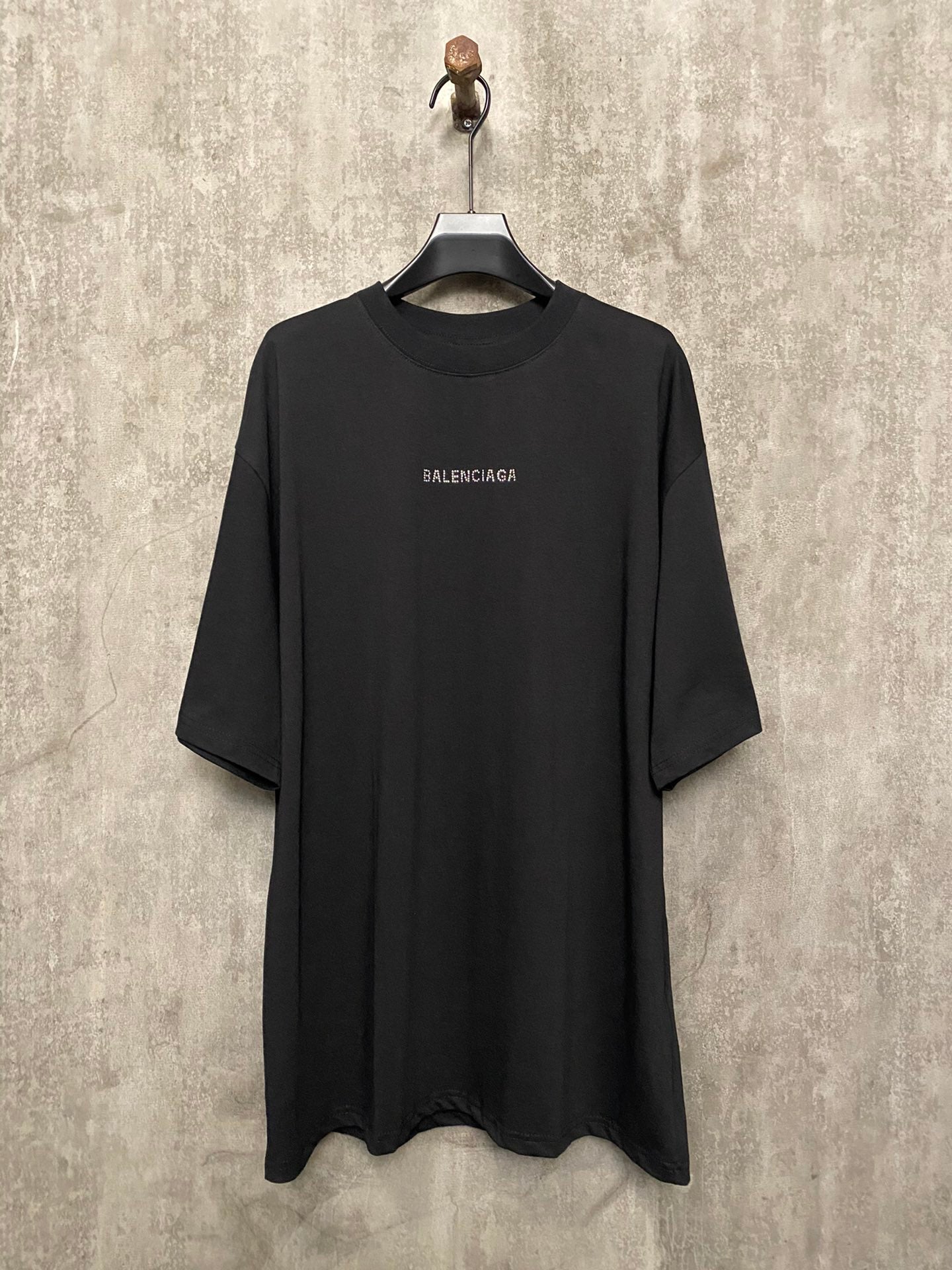 BALENCIAGA BACK STRASS T-SHIRT BLACK