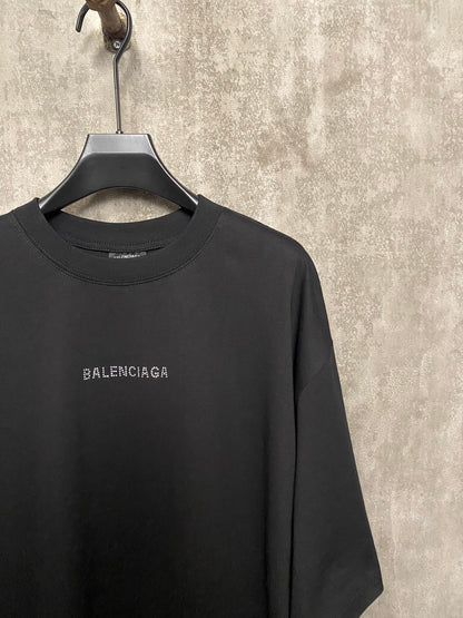 BALENCIAGA BACK STRASS T-SHIRT BLACK