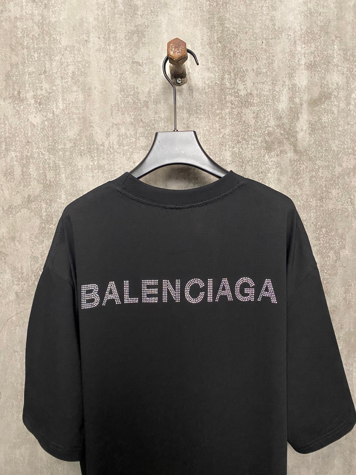 BALENCIAGA BACK STRASS T-SHIRT BLACK