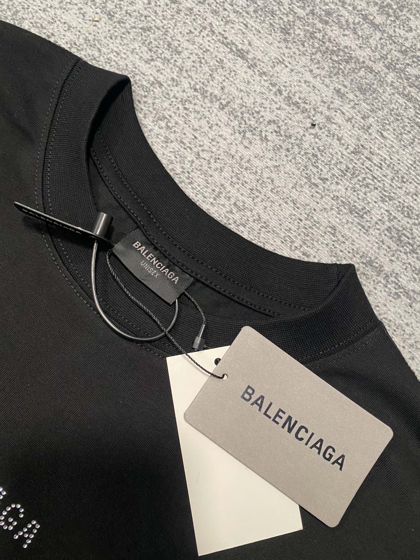 BALENCIAGA BACK STRASS T-SHIRT BLACK