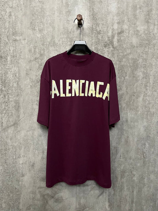 BALENCIAGA TAPE TYPE T-SHIRT DARK RED