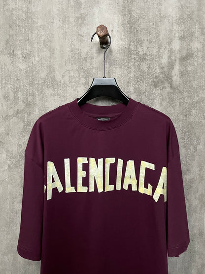 BALENCIAGA TAPE TYPE T-SHIRT DARK RED