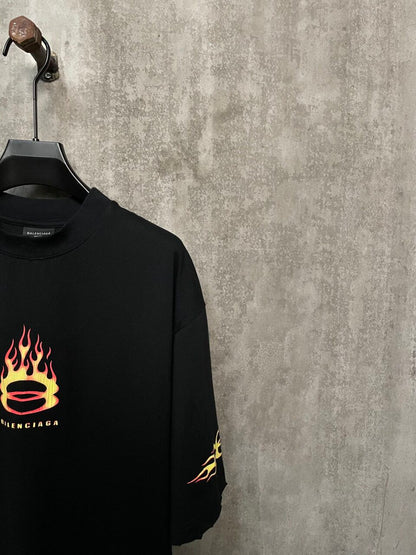 BALENCIAGA BURNING UNITY T-SHIRT BLACK