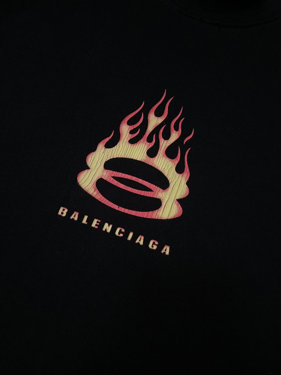 BALENCIAGA BURNING UNITY T-SHIRT BLACK