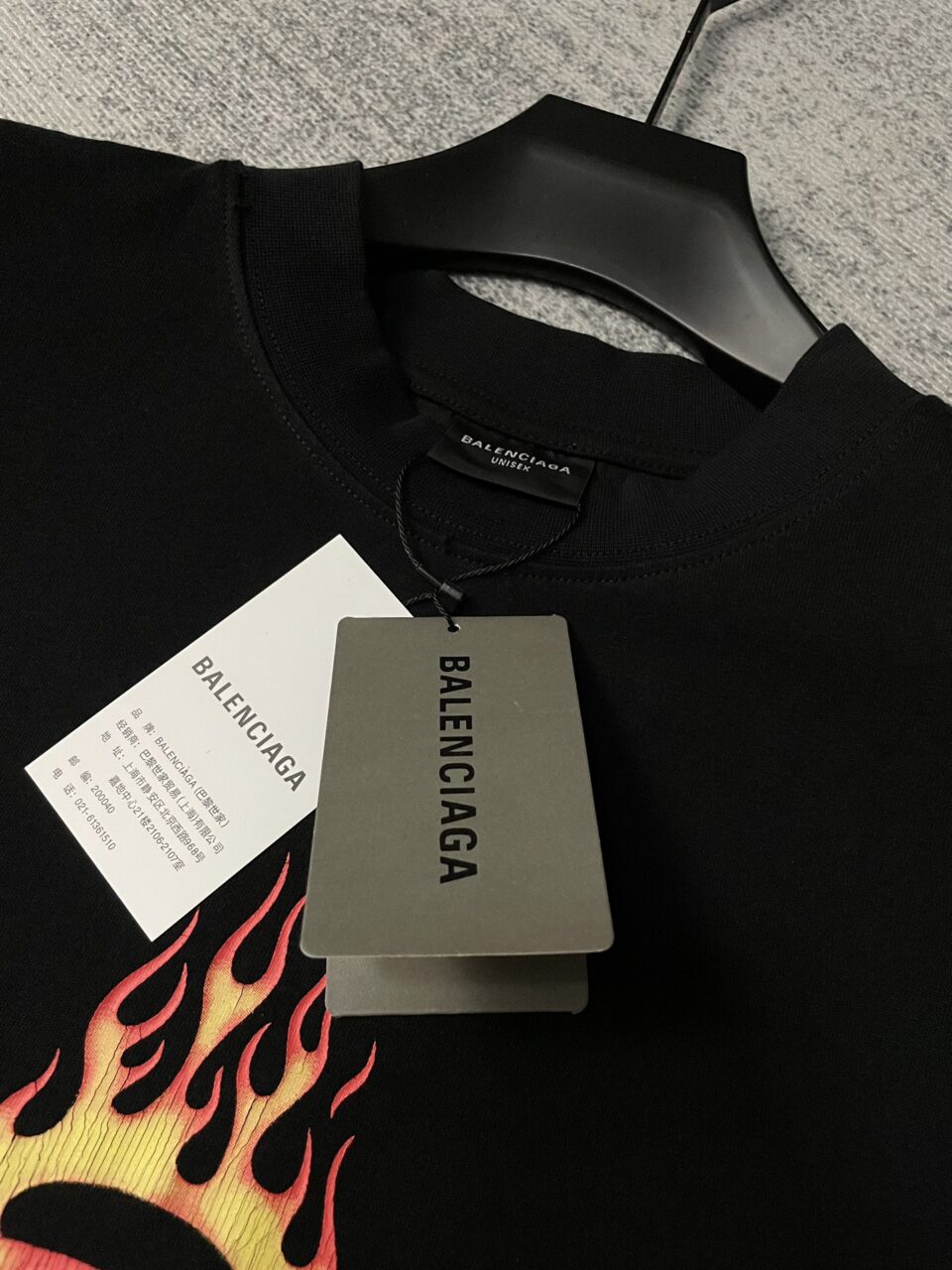 BALENCIAGA BURNING UNITY T-SHIRT BLACK