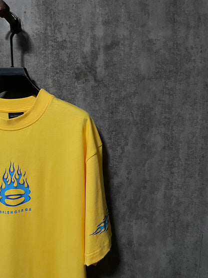 BALENCIAGA BURNING UNITY T-SHIRT YELLOW