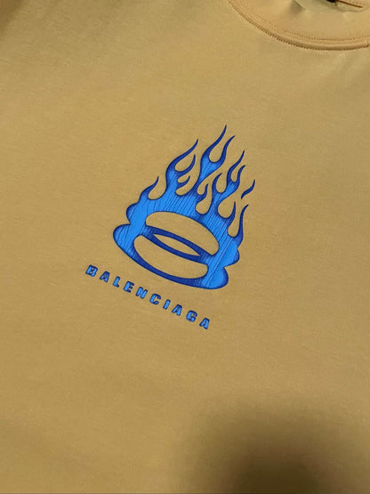 BALENCIAGA BURNING UNITY T-SHIRT YELLOW