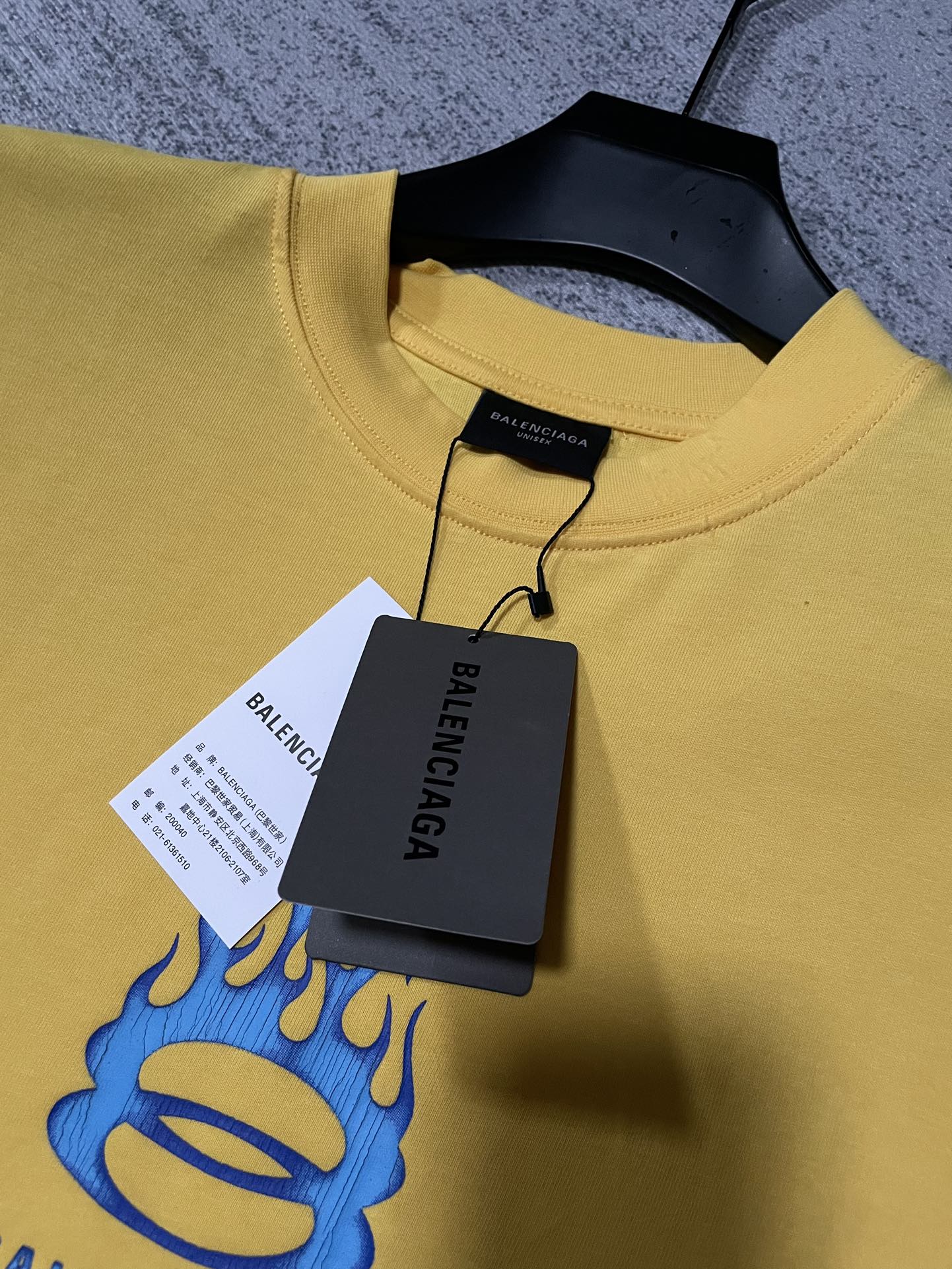 BALENCIAGA BURNING UNITY T-SHIRT YELLOW