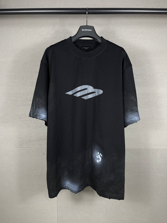 BALENCIAGA 3B STENCIL T-SHIRT BLACK