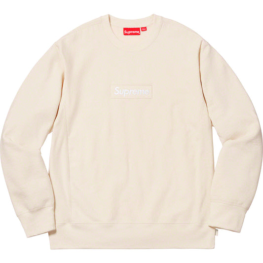 SUPREME BOX LOGO CREWNECK (FW18) NATURAL