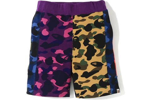 BAPE MIX CAMO CRAZY SWEAT SHORTS