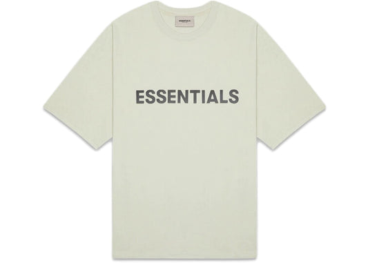 FEAR OF GOD ESSENTIALS BOXY T-SHIRT APPLIQUE LOGO ALFALFA SAGE