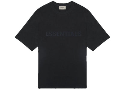 FEAR OF GOD ESSENTIALS BOXY T-SHIRT APPLIQUE LOGO BLACK