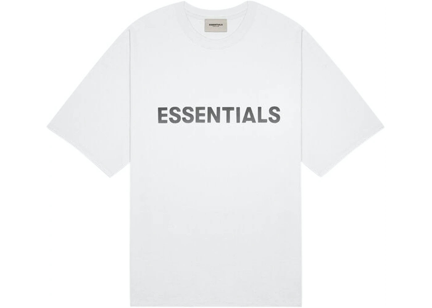 FEAR OF GOD ESSENTIALS BOXY T-SHIRT APPLIQUE LOGO WHITE