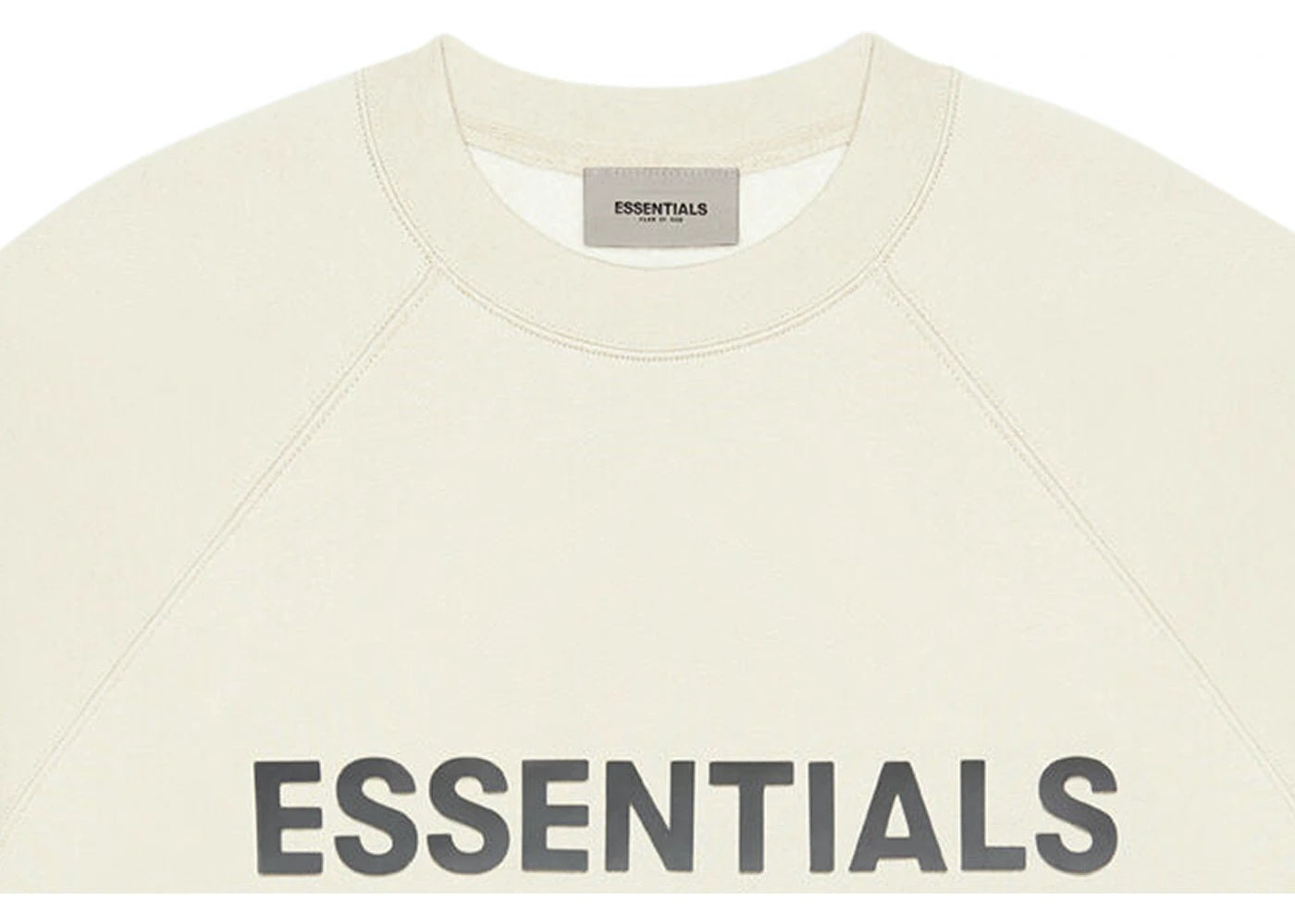 FEAR OF GOD ESSENTIALS CREWNECK APPLIQUE LOGO BUTTERCREAM