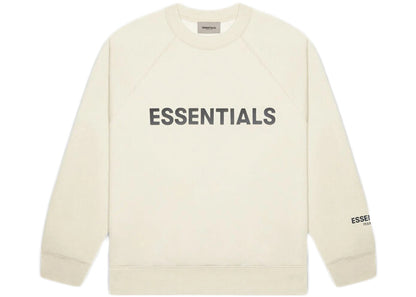 FEAR OF GOD ESSENTIALS CREWNECK APPLIQUE LOGO BUTTERCREAM