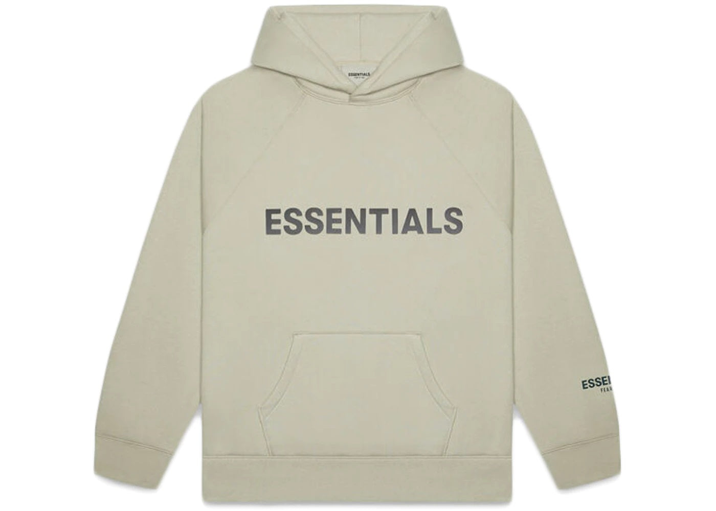 FEAR OF GOD ESSENTIALS APPLIQUE LOGO HOODIE MOSS