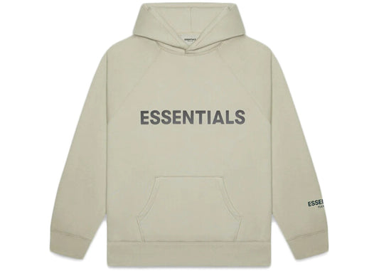 FEAR OF GOD ESSENTIALS APPLIQUE LOGO HOODIE MOSS