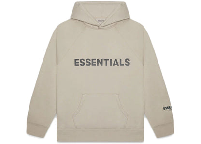 FEAR OF GOD ESSENTIALS APPLIQUE LOGO HOODIE OLIVE/KHAKI