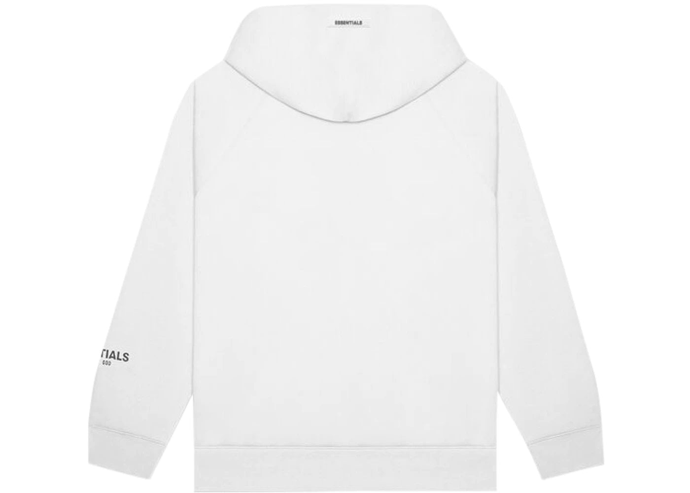 FEAR OF GOD ESSENTIALS APPLIQUE LOGO HOODIE WHITE