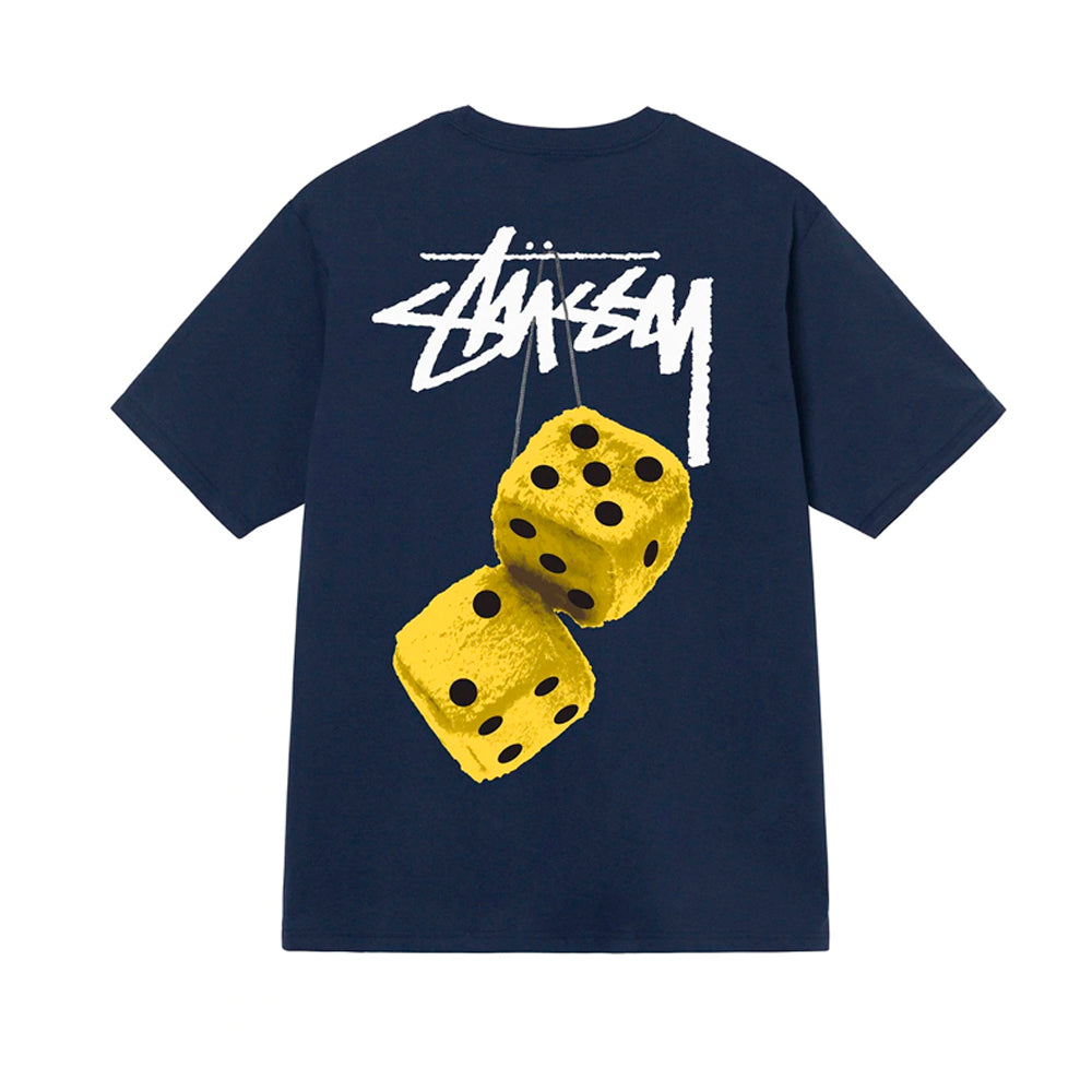 STUSSY FUZZY DICE TEE NAVY