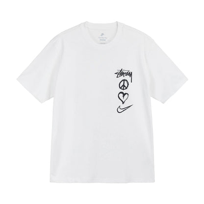 NIKE X STUSSY PEACE, LOVE, SWOOSH T-SHIRT WHITE