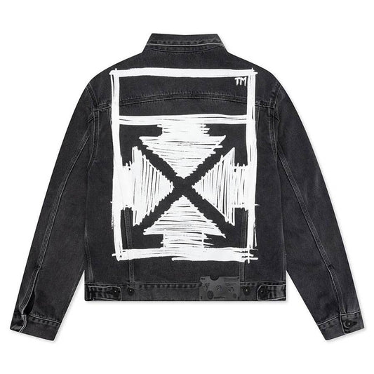 OFF WHITE NEGATIVE MARK DENIM JACKET