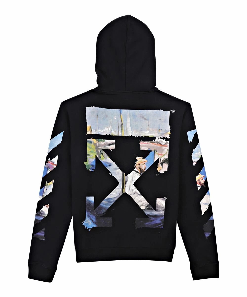 OFF WHITE DIAG PRINT ZIP UP HOODIE