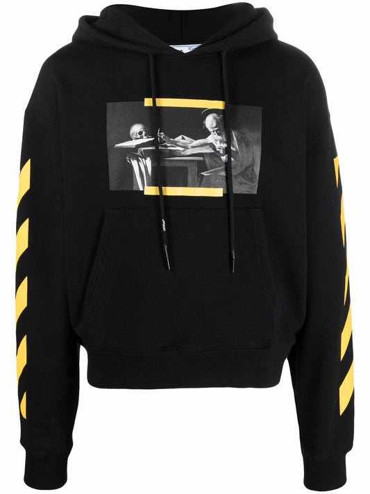 OFF WHITE CARAV DIAG-STRIPE HOODIE