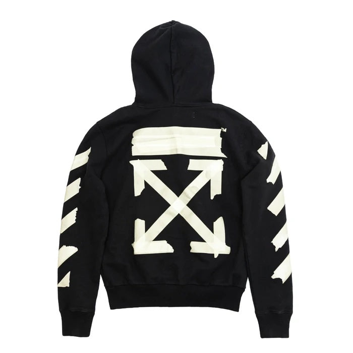 OFF WHITE TAPE ARROWS ZIP UP HOODIE